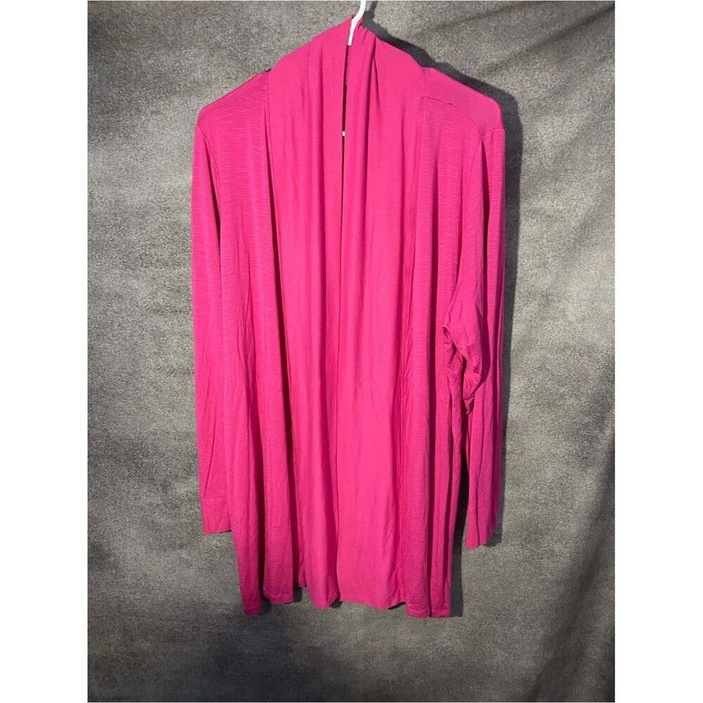 Lane Bryant Cardigan 18/20 Plus Size Pink Open Front Long Sleeve Duster Sweater